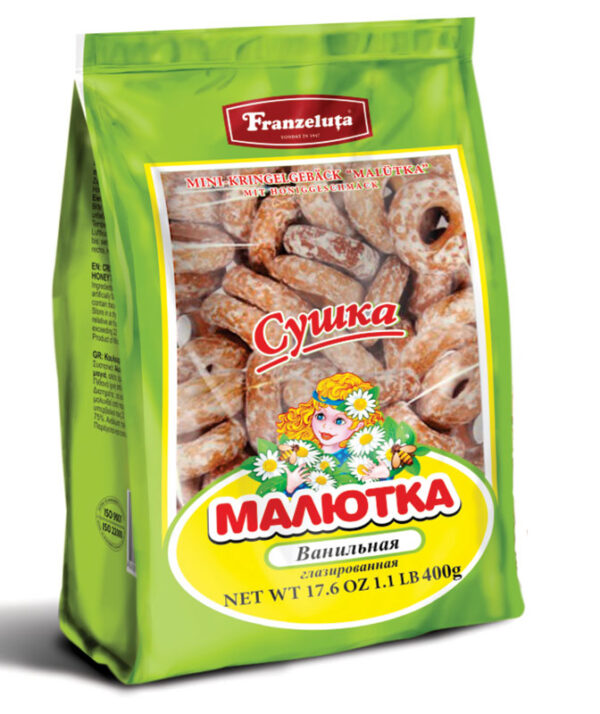 Kringelgebäck Malutka mit Vanille glasiert  400 g
