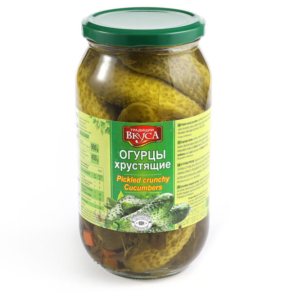 Preserved cucumbers "Hrustjashie" 0,9L