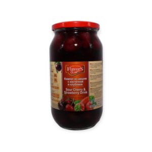 Sauerkirschen mit Stein und Erdbeeren leicht gezuckert 980g